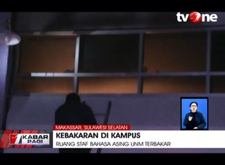 Kebakaran di Universitas Negeri Makassar
