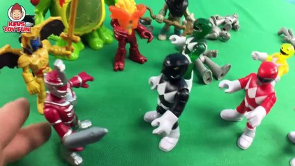 Imaginext Power Rangers Battle Armor Green Ranger Yellow Ranger Blue Ranger Red Ranger Black Ranger