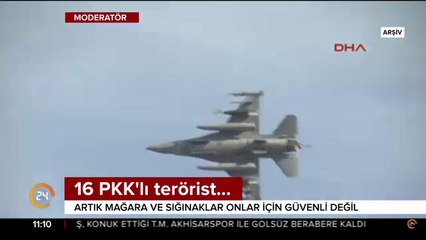 16 PKK'lı terörist öldürüldü