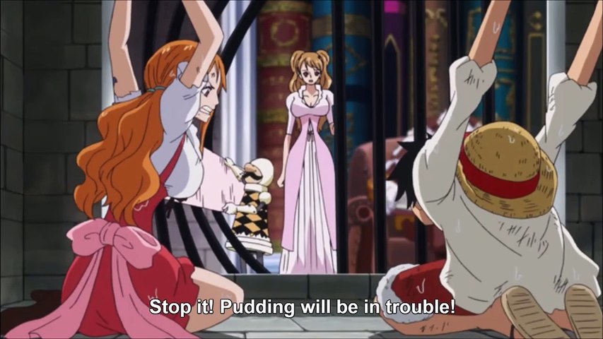 One Piece 814 Pudding Visits Luffy Nami Hd Video Dailymotion