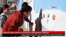 Hakkari'deki Okulun Duvarlarını Rengarenk Yaptılar