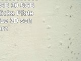 818Shop No9800030038 HiSpeed USB 30 8GB Speichersticks Pfote Kralle Tatze 3D schwarz