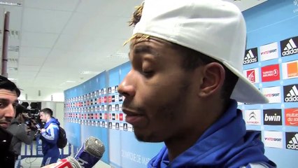 La joie du premier buteur d'OM-Guingamp, Mario LEMINA