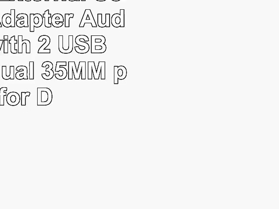 Samoleus External Sound Card Adapter Audio Cable with 2 USB Hubs and dual 35MM ports for