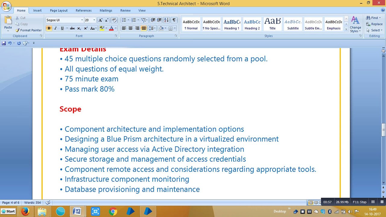BluePrism RPA Certification Exams BPCE2006-Aditya RPA Academy Bangalore