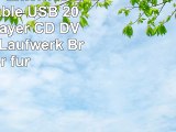LESHP USB Externes CD RW portable USB 20 CD DVD Player CD DVD RW ROM Laufwerk Brenner für