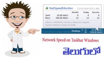 How to Display Internet Speed On Computer Task || TELUGU TECH SPACE