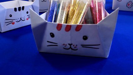 Кавайные котики - оригами коробочки ❤️ Организация рабочего стола