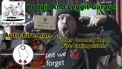 Auto Fireman under bonnet/hood fire extinguisher Bodgit And Leggit Garage