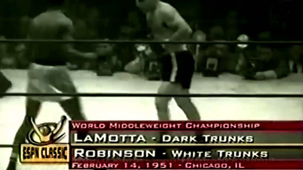 The Saint Valentine's Day MASSACRE - Sugar Ray Robinson vs Jake LaMotta Full Fight In HD ( 2 Of 2)