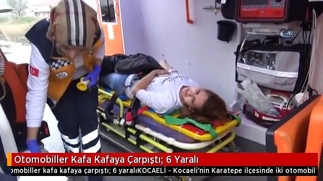 Otomobiller Kafa Kafaya Çarpıştı: 6 Yaralı