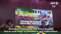 Mugabe ousted as ruling party chief as end nears