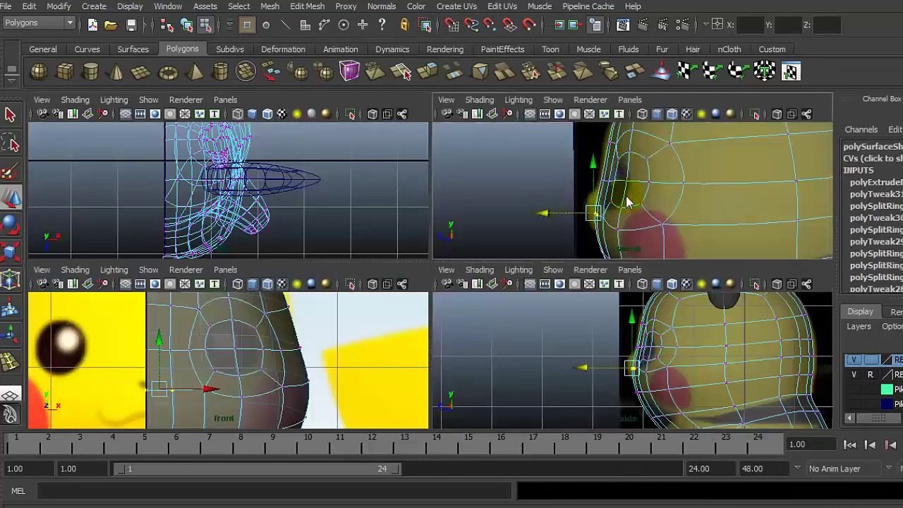 Speed Modeling Pikachu in Maya
