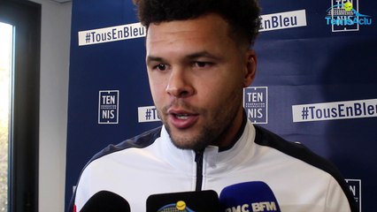 Coupe Davis 2017 - FRA-BEL - Jo-Wilfried Tsonga : "Le résultat de David Goffin, pas notre dada pour l'instant"