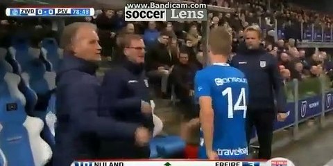 Philippe Sandler Big injury GOAL HD - Zwolle 0-0 PSV  19-11-2017 HD