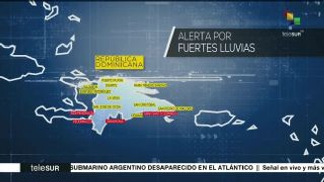 República Dominicana: emiten alerta por lluvias e inundaciones