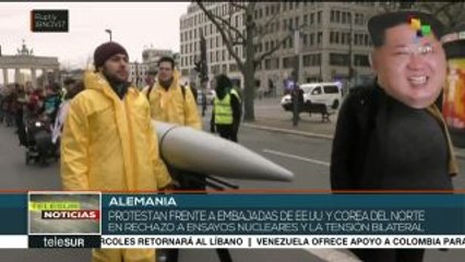 Alemania: marchan en rechazo a las tensiones entre Norcorea y EEUU