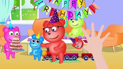 Mega Gummy Bear Time Machine Finger Family Nursery Rhymes for kids Toys Fun