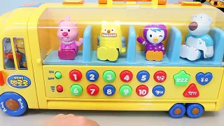 Pororo School Bus Tayo The Little Bus English Learn Numbers Colors Play Doh Surprise Eggs Toys