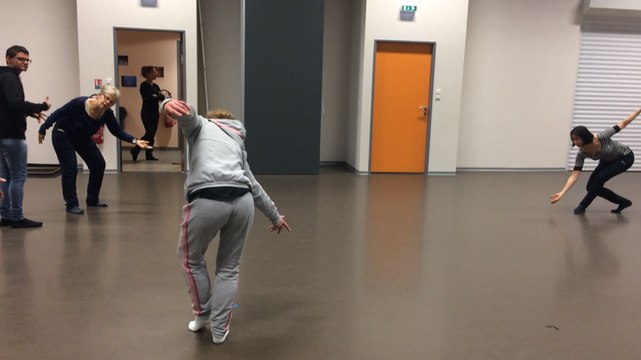 Quinz adultes handicapés s'initient à la danse