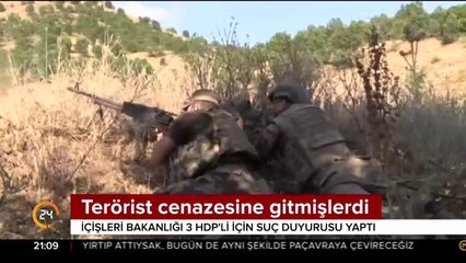 Terörist cenazesine gitmişleri