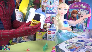 GIANT SURPRISE EGG Frozen ELSA ANNA REAL LIFE SUPER HERO SUPER 45 BEST Frozen Toys