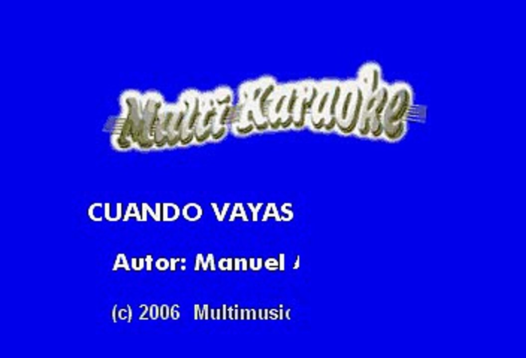 José, José (Con Orquesta) -  Cuando vayas conmigo (Karaoke)