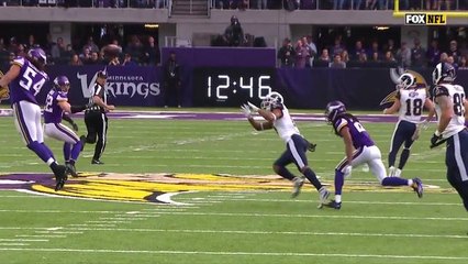 Goff dissects Vikings' defense on 23-yard pass to Woods