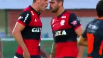 Flamengo teammates headbutt each other, then gives the finger to the other after he scores. - YouTube