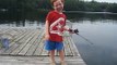 Boy Catch Fish - 6 Year catches huge fish ! #FishingNet