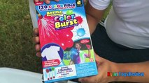 COLOR WATER BALLOONS FIGHT Water Toys Family Fun Outdoors Activities for Kids Ryan ToysRev