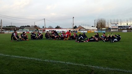 La joie des joueurs de Stockay après la victoire contre Longlier