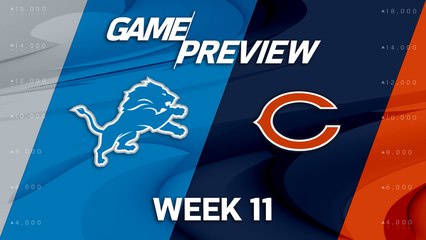 Lions vs. Bears Week 11 game preview