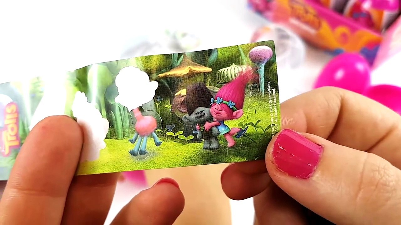 ♥ TROLLS ♥ 18 Huevos Sorpresa con juguetes y caramelos