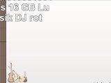 818Shop No36100010016 USBSticks 16 GB Lustiger Musik DJ rot