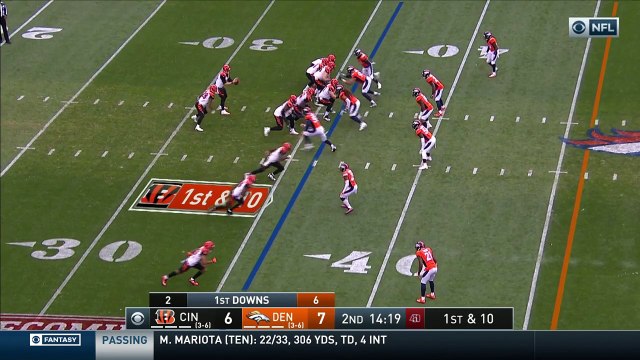 Cincinnati Bengals wide receiver Brandon LaFell catches deep pass, trucks Justin Simmons