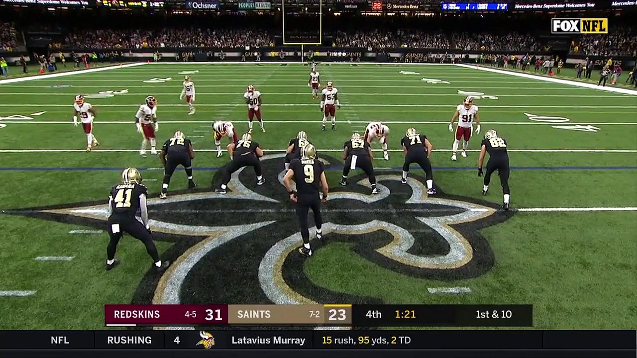 Drew Brees scrambles, finds Coby Fleener for 35 yards