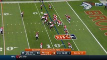 Denver Broncos quarterback Brock Osweiler throws a dart for a huge third down conversion