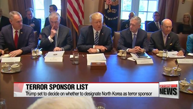 Trump set to announce his decision on listing North Korea as a state terror sponsor