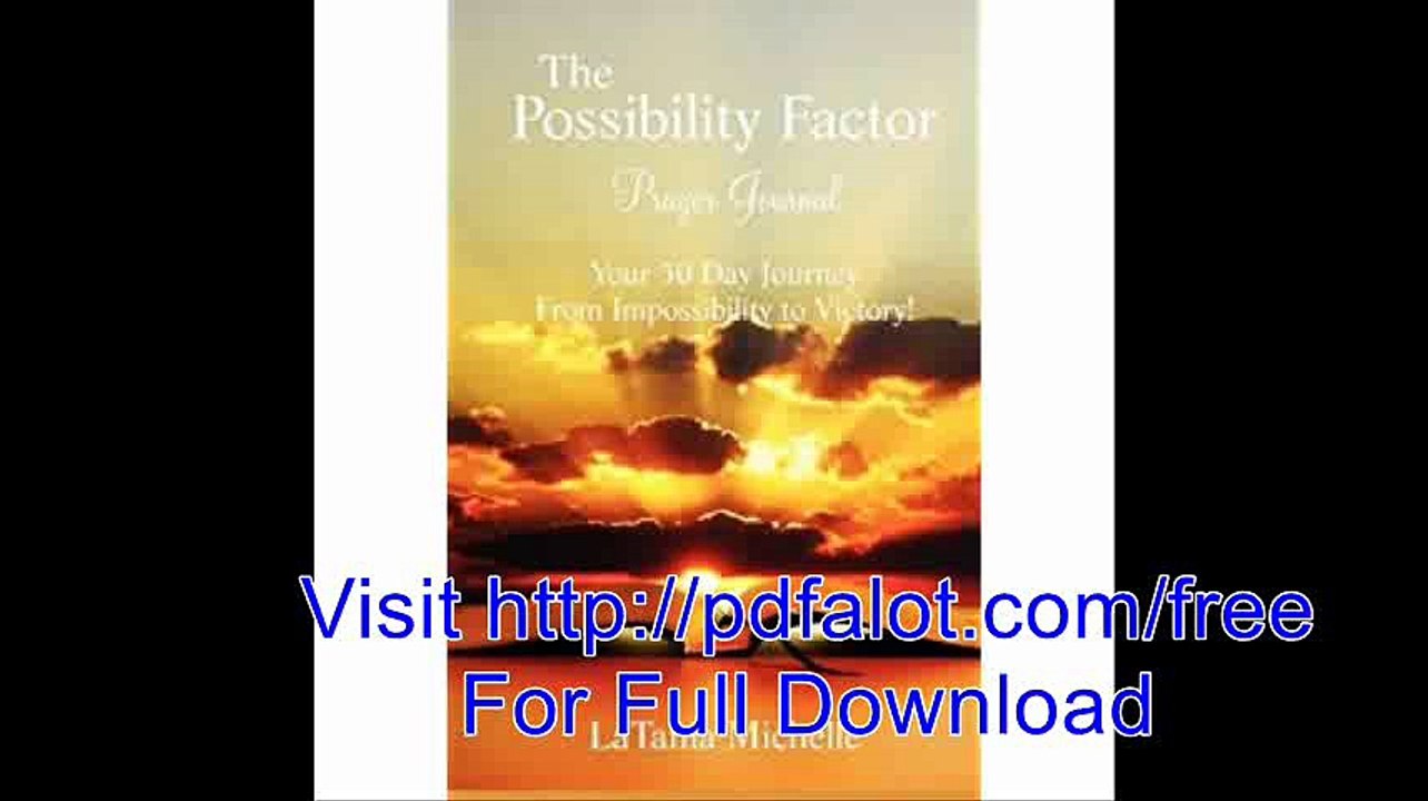 The Possibility Factor Prayer Journal