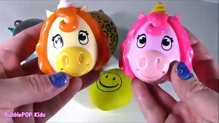 Cutting OPEN Squishy GLITTER Fish! Unicorn SLIME Surprises! Mystery Homemade Squish! Stretch BALL!