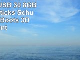 818Shop No33200070038 HiSpeed USB 30 8GB Speichersticks Schuhe Stiefel Boots 3D bunt