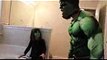 Red Hulk Mom vs Bad Baby Green Hulk - Bath Time Slime Baff & Food Fight  Real Life Superhero Movie