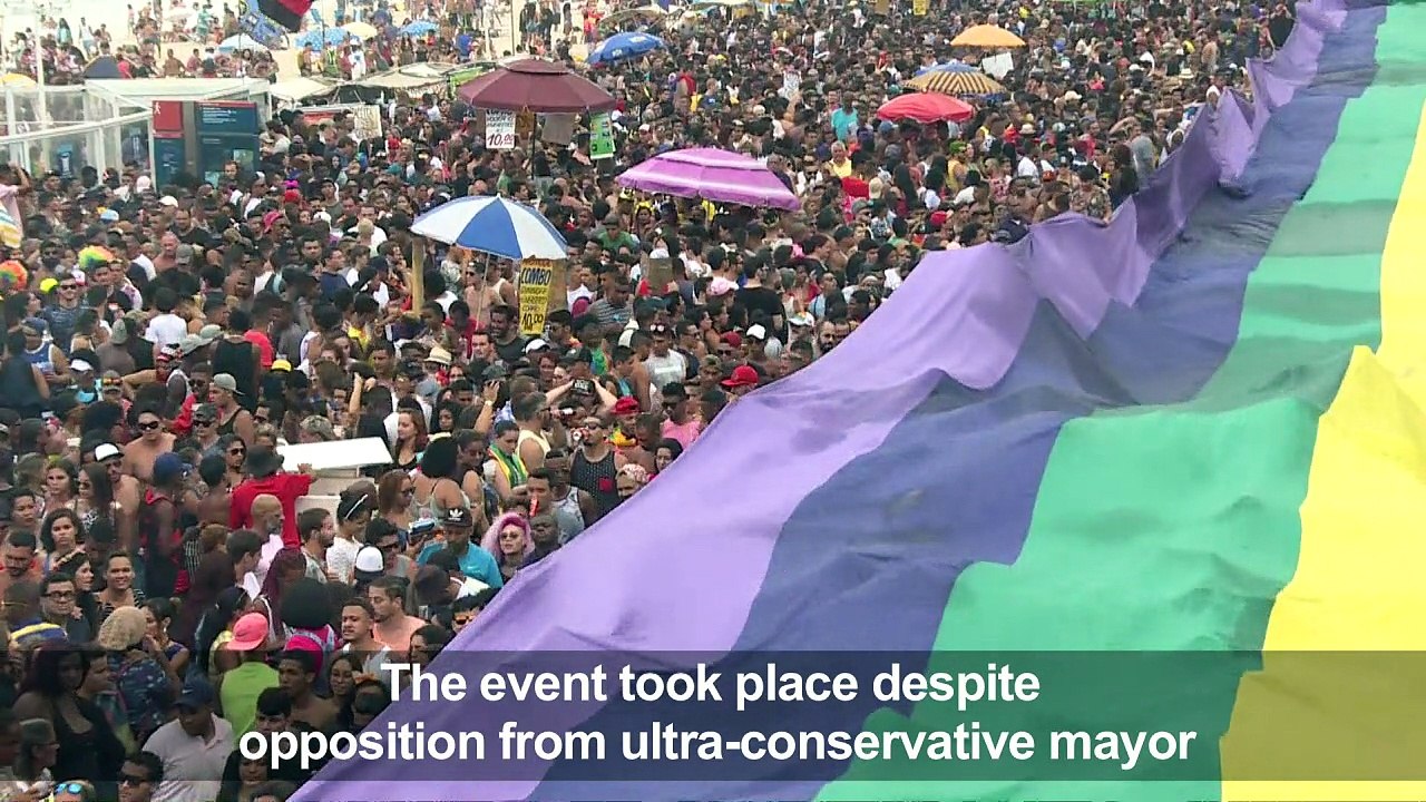 Rio's gay pride marches on despite conservative heft