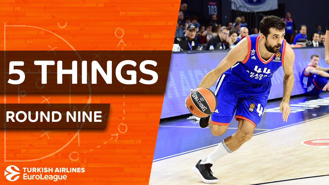 Turkish Airlines EuroLeague, Regular Season Round 9: 5 Things to Know