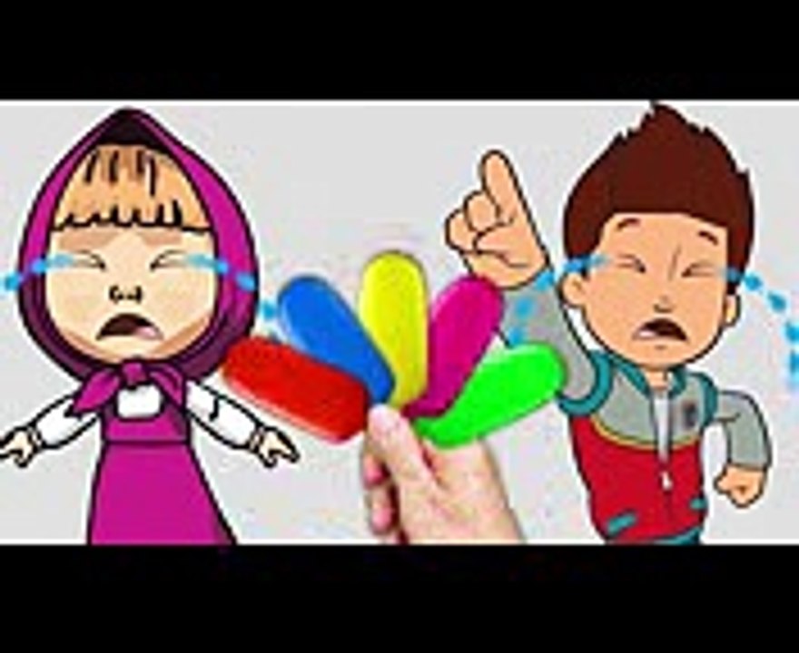 Bad Baby Masha & Paw Patrol Ryder Ice Cream  For Crying - Colors Learn Finger Family