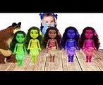 MOANA COLORS  COLORFUL MOANA BAD BABY Crying Learn Colors MAUI Daddy Finger Family Song Collection