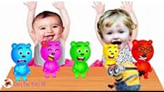 Baby and Learn Colors - Mega Gummy Bear - Finger Family Song Collection