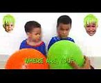 Funny brothers fight Bad baby crying! Bad kid pops his balloons! Learn colors finger & Johny song