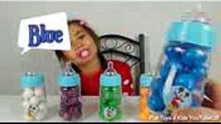Bad Baby Crying Learn Colors w Bubble Gum Candy Babies Bottle & Finger Family Song Collection HD